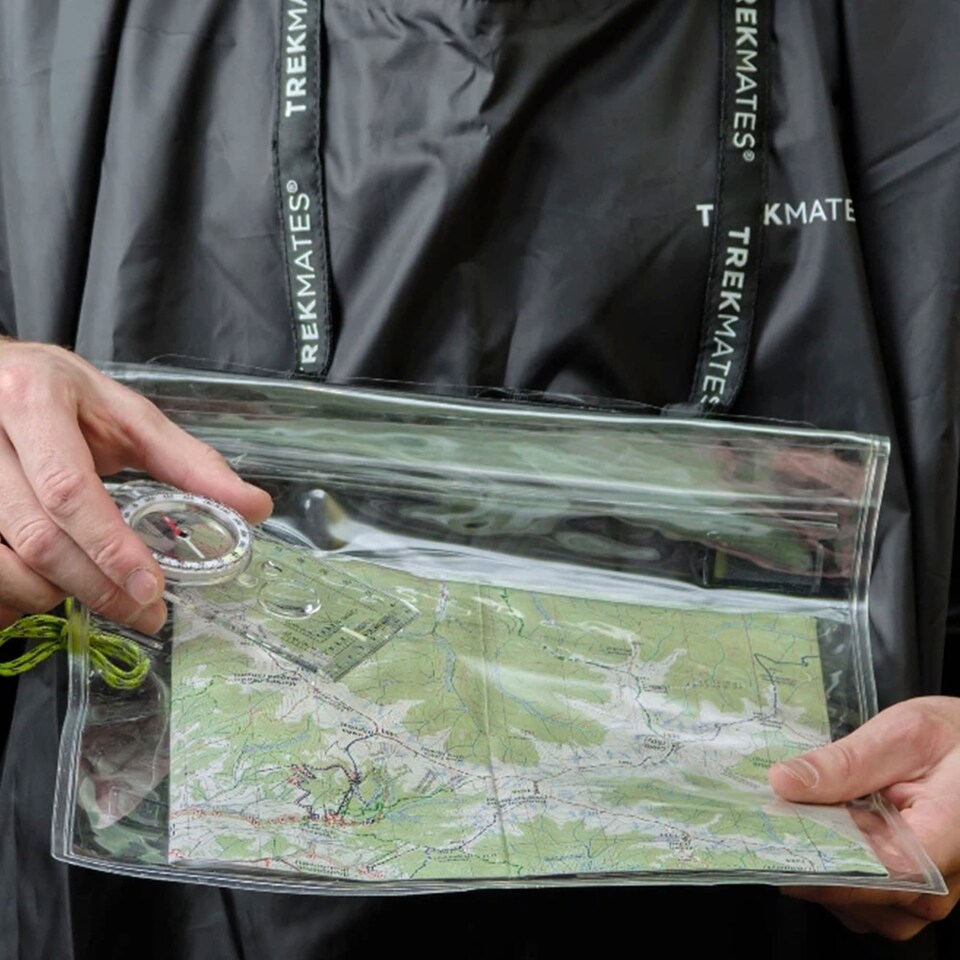 image 1 of Dry Map Case Set Waterproof Hiking Walking Navigation Outdoor Kit | White | White | 1