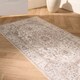 image 4 of OHS Vintage Print Washable Indoor Carpet Floor Rug Runner, 66x200cm - Natural Yellow | Natural | 66x200cm