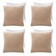 image 9 of OHS 4 x Soft Plain Matte Velvet Filled Cushions, 45x45cm - Natural | Yellow | Natural | 45 x 45cm | 4