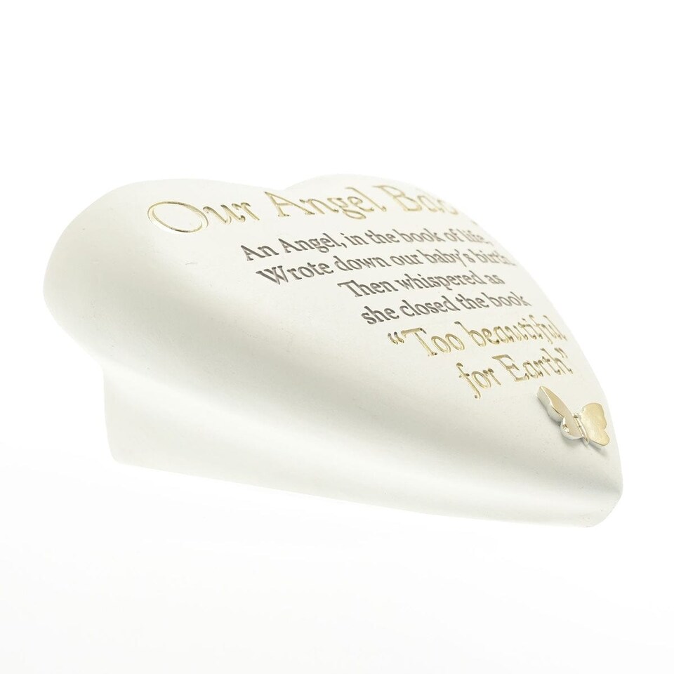 image 1 of Widdop Gifts Our Angel Baby Heart-Shaped Graveside Plaque