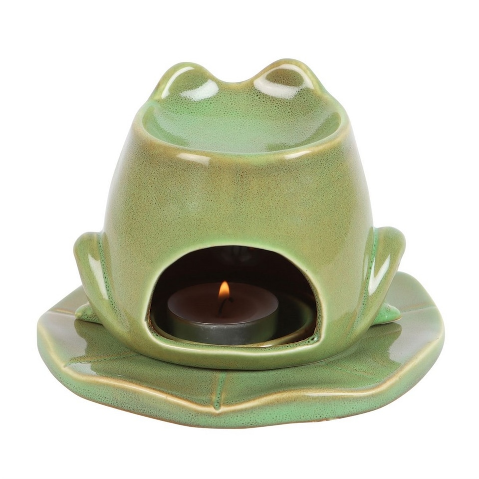 image 1 of Something Different Enchanted Forest Frog Oil Burner | Green | Green | One Size | 1