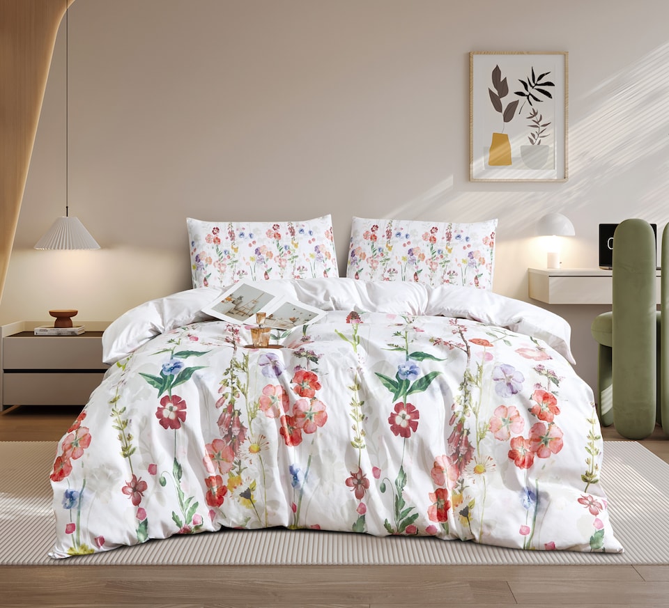 Ezysleep Bella Floral Printed Duvet Set - Duvet Cover And Matching Pillowcases | Multi