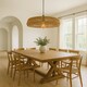 image 2 of CGC Extra Large 70cm Natural String Woven Round Easy Fit Lampshade Brown