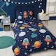 image 2 of Space and Aliens Glow in the Dark Duvet Cover Set with Pillowcase Multi | Single