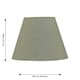 image 5 of Set of 2 Sage Green Cotton 20cm Diameter Tapered Fabric Lamp Shades Green