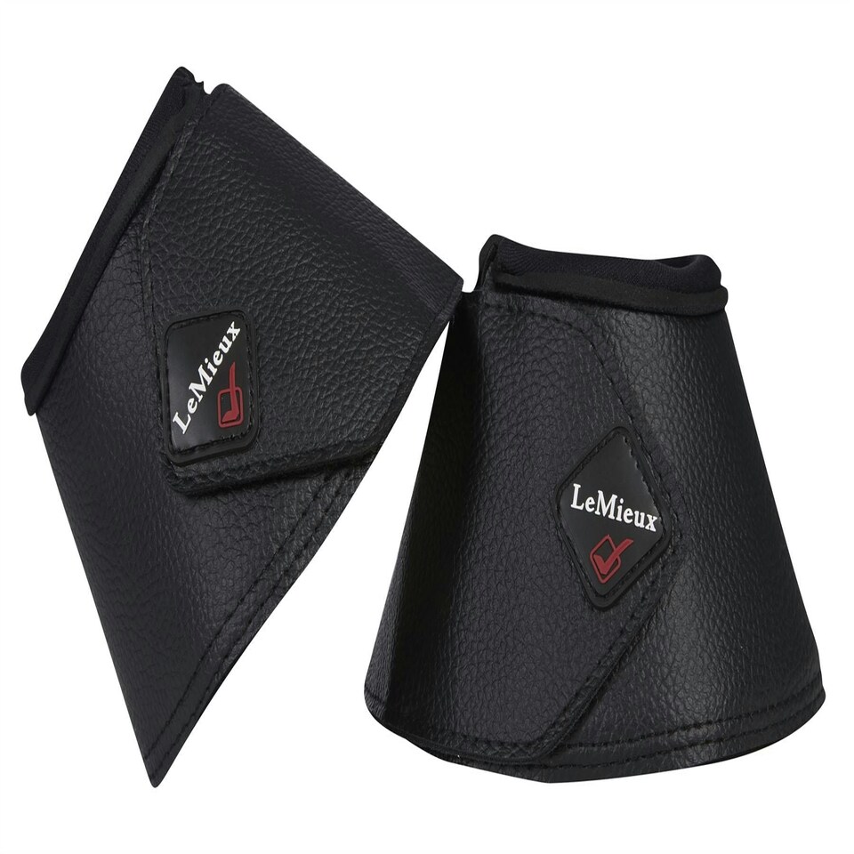 image 1 of LeMieux WrapRound Leather Over Reach Boots Black | XX-Large
