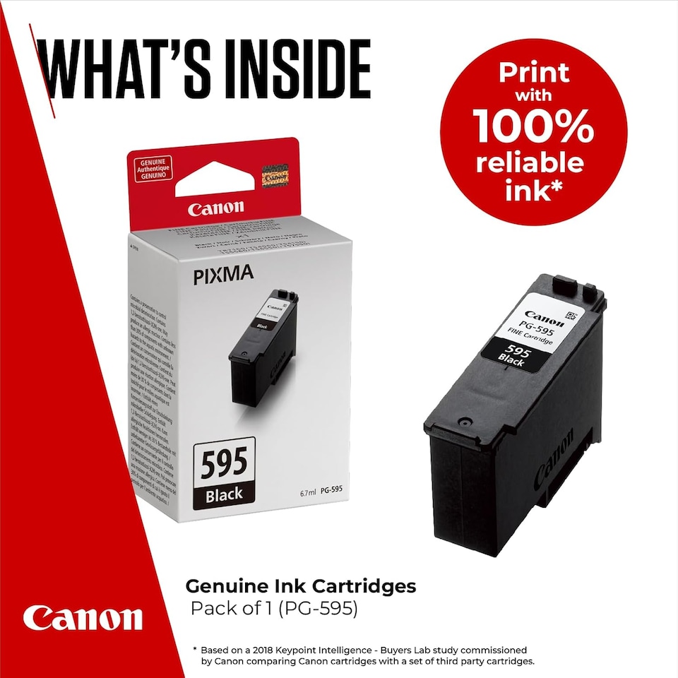 image 1 of Canon PG595 Black Genuine Ink Cartridge