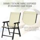 image 3 of Outsunny 2-PCS Garden Armchairs Outdoor Patio Folding Modern Furniture Beige