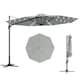 image 1 of Outsunny 3(m) Cantilever Parasol Patio Sun Umbrella w/ Base Solar Lights Grey