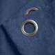 image 4 of Linen Look Blackout Ring Top Eyelet Curtains - 229cm x 229cm - Blue