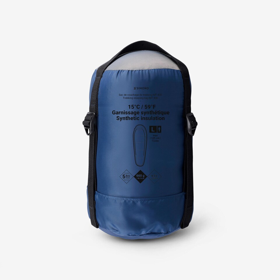 image 1 of Decathlon 15°C trekking sleeping bag, twinnable - MT500