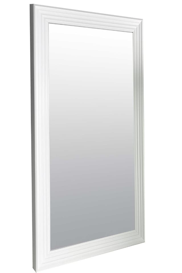 image 1 of New Modern Bright White layered Wall Mirror 5ft6X2ft6 1672mmX756mm | White