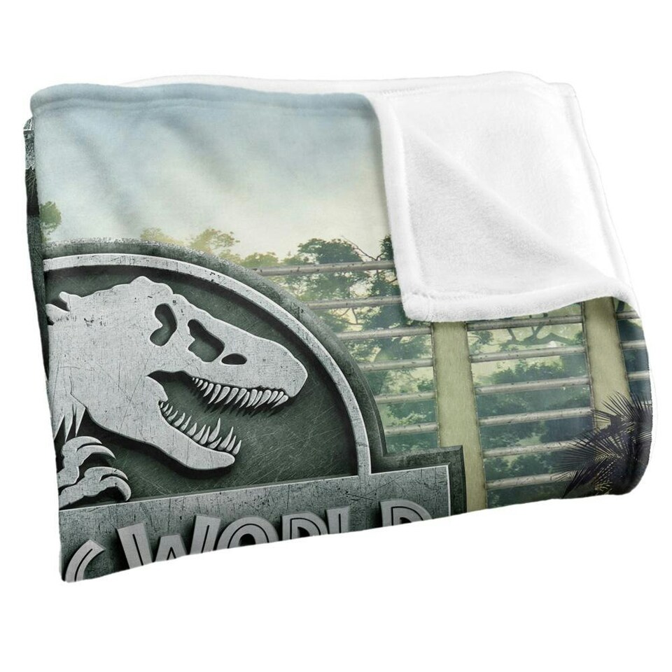 image 1 of Jurassic World Fence Blanket - White - One Size