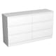 image 1 of Minimalist Chest of 6 Drawers - 68.6x120x35cm | White | White & White | 1