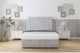 image 1 of Sloomy Langston Silver Naples Ottoman Bed Base With 26" Strutted Headboard 3' Single | Silver | Silver | Single | 1