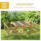 image 8 of PawHut Rabbit Hutch Cage, Wooden Outdoor Run with Openable Roof, Natural