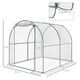 image 7 of Outsunny Walk In Polytunnel Greenhouse w/ Roll Up Door PVC Cover, 2.5 x 2m