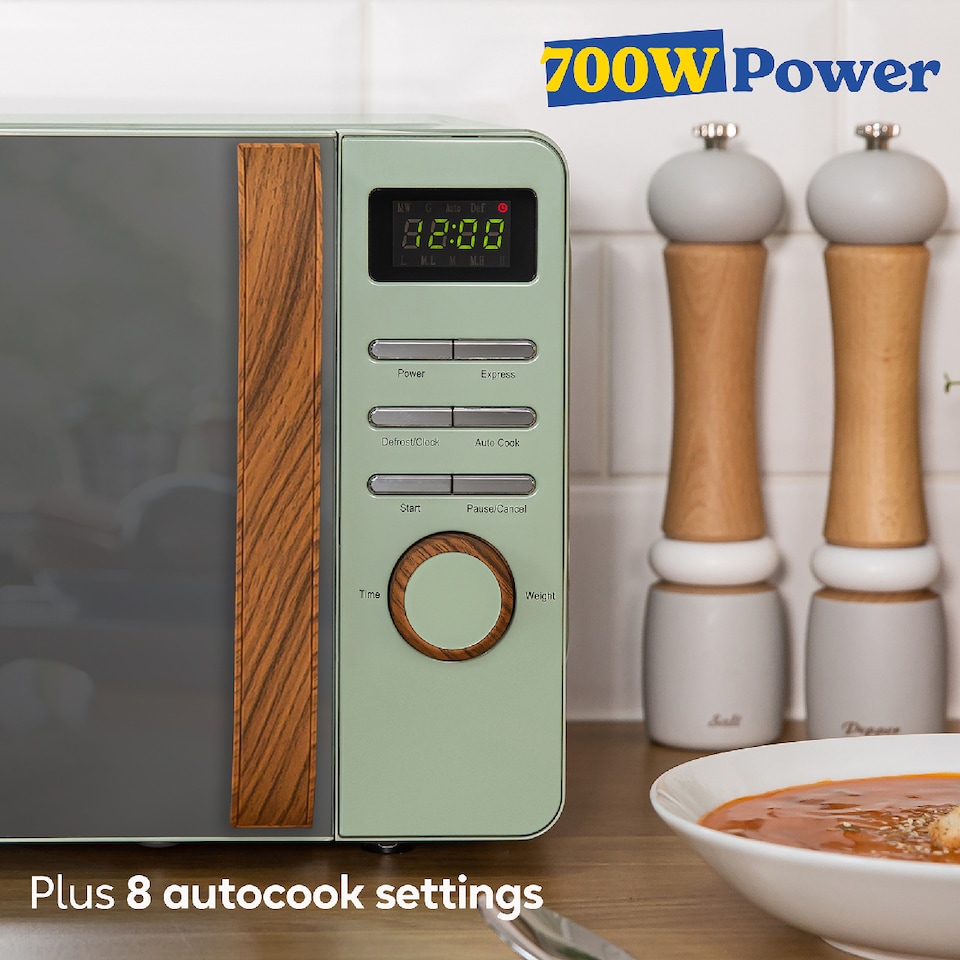 image 1 of Russell Hobbs RHMD714MG-MN Digital Microwave 17L 700W Scandi Matt Green