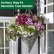 image 8 of Marco Paul Slate Rattan Cone Having Basket 14" Grey
