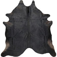 Eastern Counties Leather Exotic Cowhide Leather Rug - Black/Brown - One Size