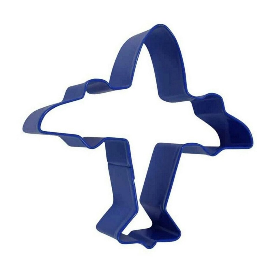 image 1 of CybrTrayd Aeroplane Cookie Cutter - Blue - One Size