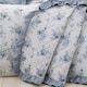 image 1 of Catherine Lansfield Lucie Floral Frill Blue Bedspread | Multi