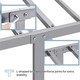 image 4 of Yaheetech Metal Platform Bed Frame with Cloud-inspired Design Headboard Antique Silver, 4ft6 Double