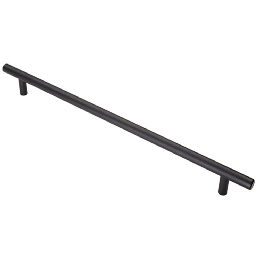 Loops T Bar Cupboard Pull Handle 348 x 12mm 288mm Fixing Centres Matt Black