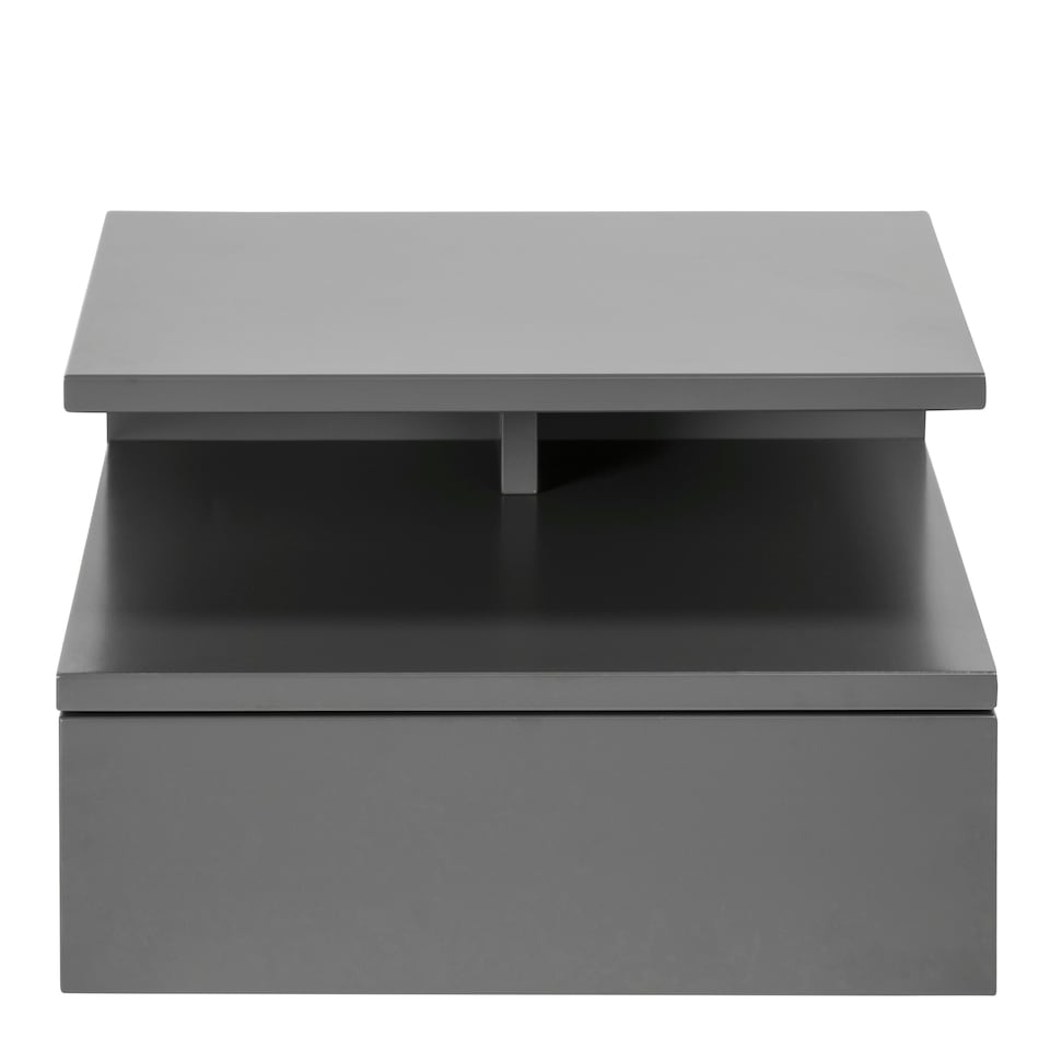 image 1 of Ashlan Bedside Table with 1 Drawer in Grey