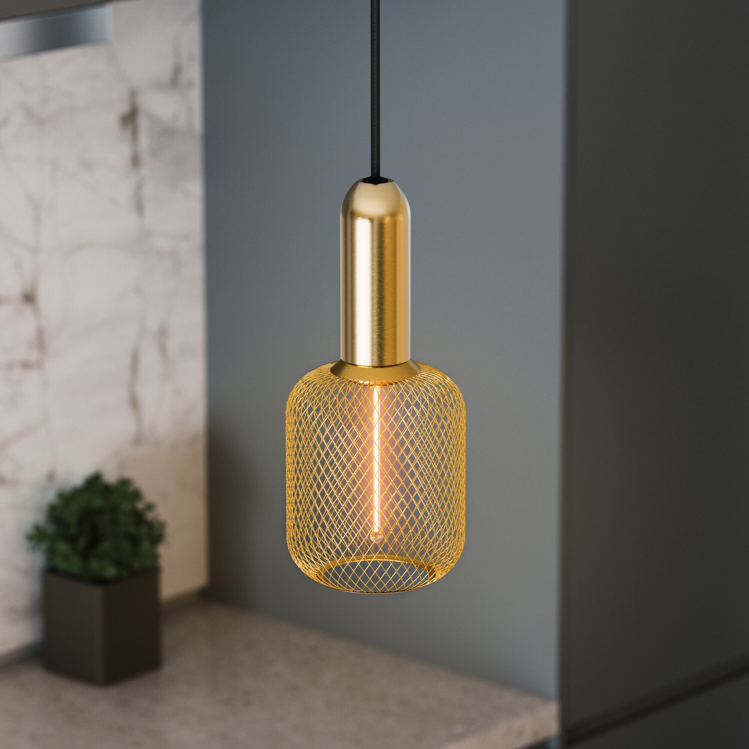 Osram Decor LED Straw Filament Square Lamp Bulb 100 16W Warm White Dimmable E27 in Gold