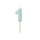 image 1 of Mint Green Number 1 Shaped Candle 5.5cm