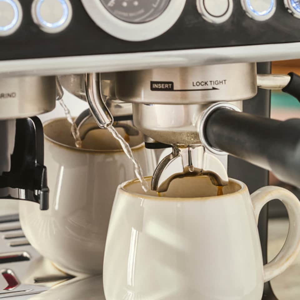 image 1 of Cooks Professional Bean-To-Cup Espresso Coffee Machine with Grinder, Steam Wand & Accessories | Black