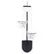 image 2 of Black Flower & Plant Pot Hanging Stand with Hooks | Black | Spade | 1