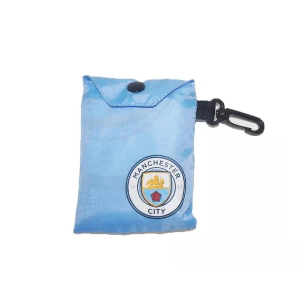 image 1 of Manchester City FC Reusable Bag in a Bag Blue