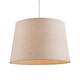 image 2 of Designer Taupe Beige Naturally Textured Linen Lamp Shade in Drum Shape Cream