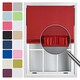 image 1 of FURNISHED Blackout Roller Blind with Black Glitter Trim and Red Bow Cut to Size | Red | Red | (W) 60cm x (L) 165cm