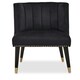 image 1 of Interiors by Premier Black Velvet Chair for Living Room, Chair with Velvet Upholstery, Dining Chair for Lounge, Dinner, Home