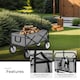 image 5 of Garden Trolley - foldable with 2 mesh pockets, 80 kg load capacity | Grey | grey | 95 x 53,50 x 117 cm | 1