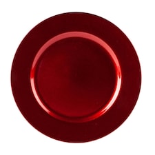 Argon Tableware Metallic Charger Plate - 33cm - Red Red