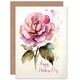 image 1 of Mothers Day Card Rose Flower Floral Watercolour Mum Card