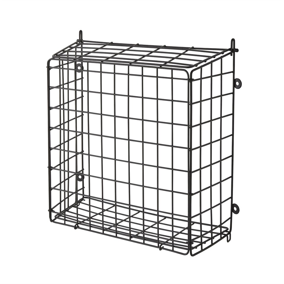 image 1 of House of Home Letter Box Cage Front Door Mounted Mail Box Letter Guard Post Catcher Black | Black