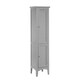 image 1 of Teamson Home Wooden Bathroom Cabinet Tall Standing Grey Glancy