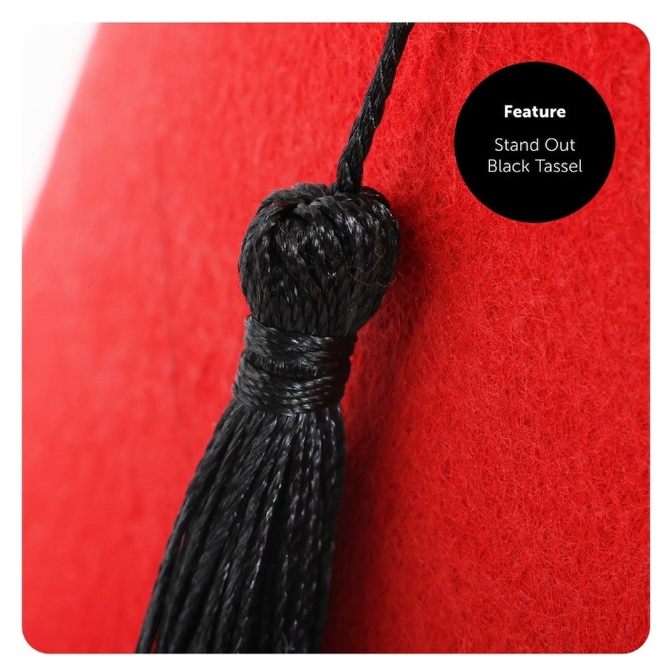 image 1 of Pack of 24 Deluxe Red Fez Hat Red | One Size