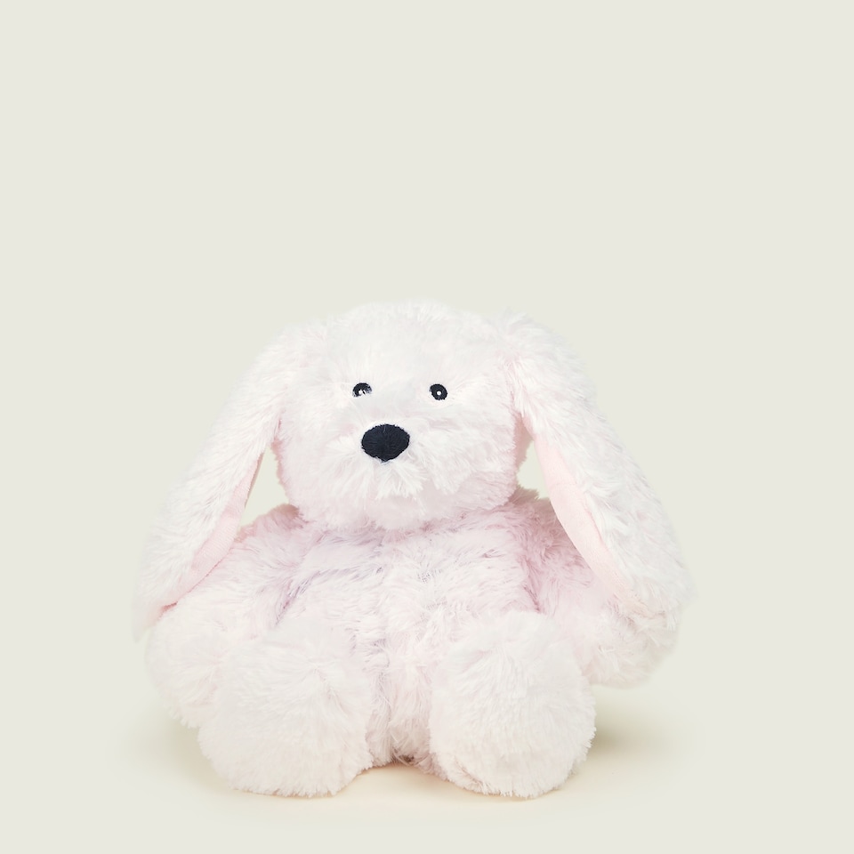 image 1 of Warmies Plush Pink Bunny Microwavable, French Lavender Scent Weighted Teddy, Hot or Cold Toy for Relaxation and Warm Relief