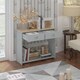 image 5 of Westbury Farmhouse 2 Drawer Hallway Console Table - Matt Grey & Light Oak Grey