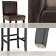 image 5 of Bar Stools with a padded backrest and faux leather cover | Brown | brown | 41 x 40 x 107 cm | 6
