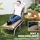 image 4 of Outsunny Sun Lounger Cushion Only, Garden Lounge Chair Cushion, Light Grey 