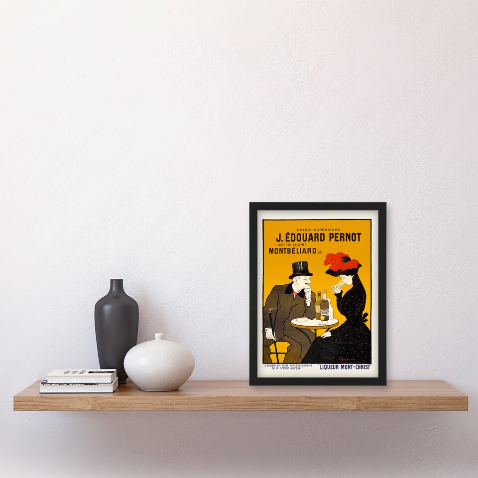 image 1 of Leonetto Cappiello Framed Wall Art Liqueur Mont Christ Vintage Advert Home Décor