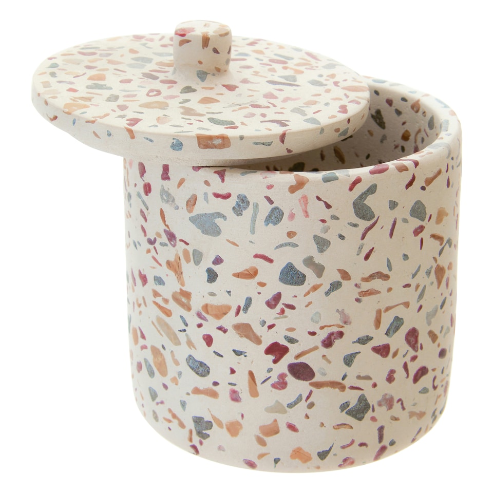 image 1 of Gozo Concrete Terrazzo Cotton Jar