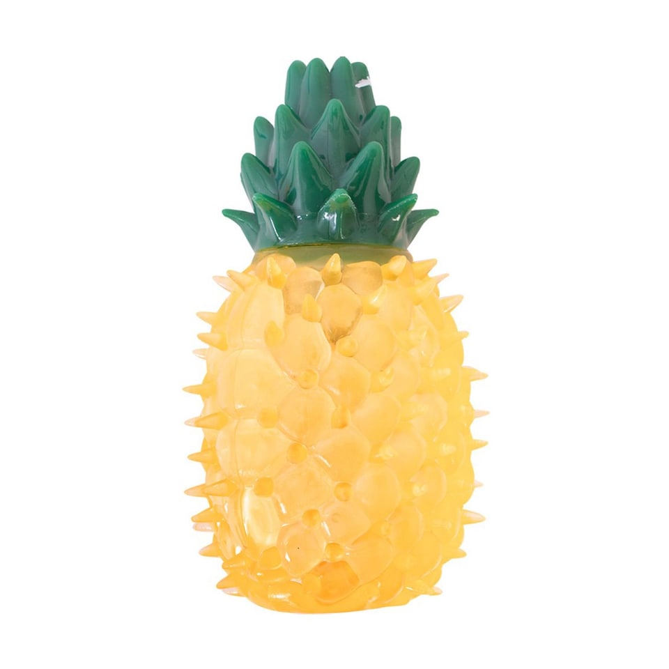 image 1 of Pineapple Summer Cooling Pet Toy - Dog Puppy Teething Chew Outdoor Play Freezable Durable Rubber  Hydrating Teether Frozen